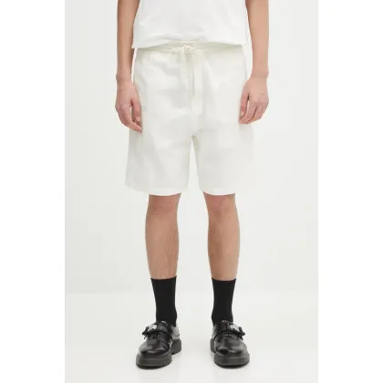Zdjęcie Carhartt WIP szorty z domieszką lnu Rainer Short męskie kolor beżowy I034818.35002