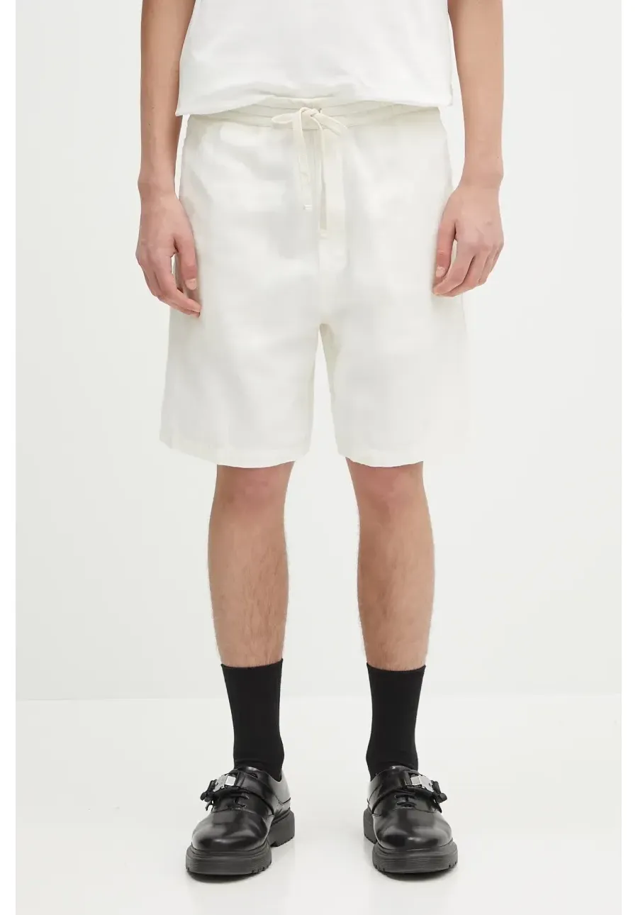 obrazek 1 Carhartt WIP szorty z domieszką lnu Rainer Short męskie kolor beżowy I034818.35002