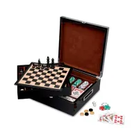 Zdjęcie Czarny zestaw do gry w szachy i pokera firmy New Daniel