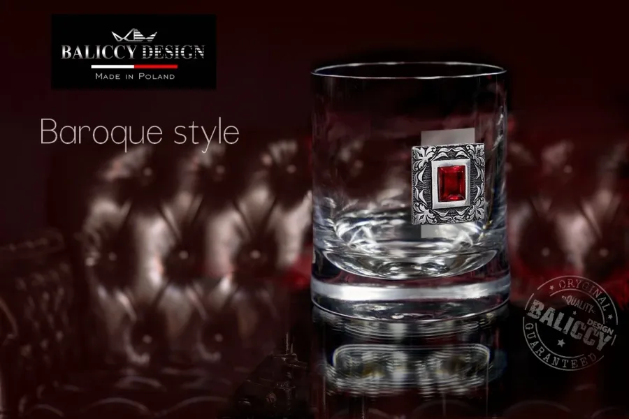 obrazek 6 Szklanka do whisky - rubinowy barok