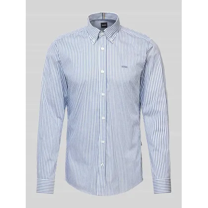 Zdjęcie Koszula biznesowa o kroju slim fit z wyhaftowanym logo model ‘Roan’