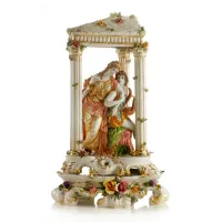 Zdjęcie Stylowa figurka ceramiczna dwóch postaci w stylu barokowym - Ceramiche ML