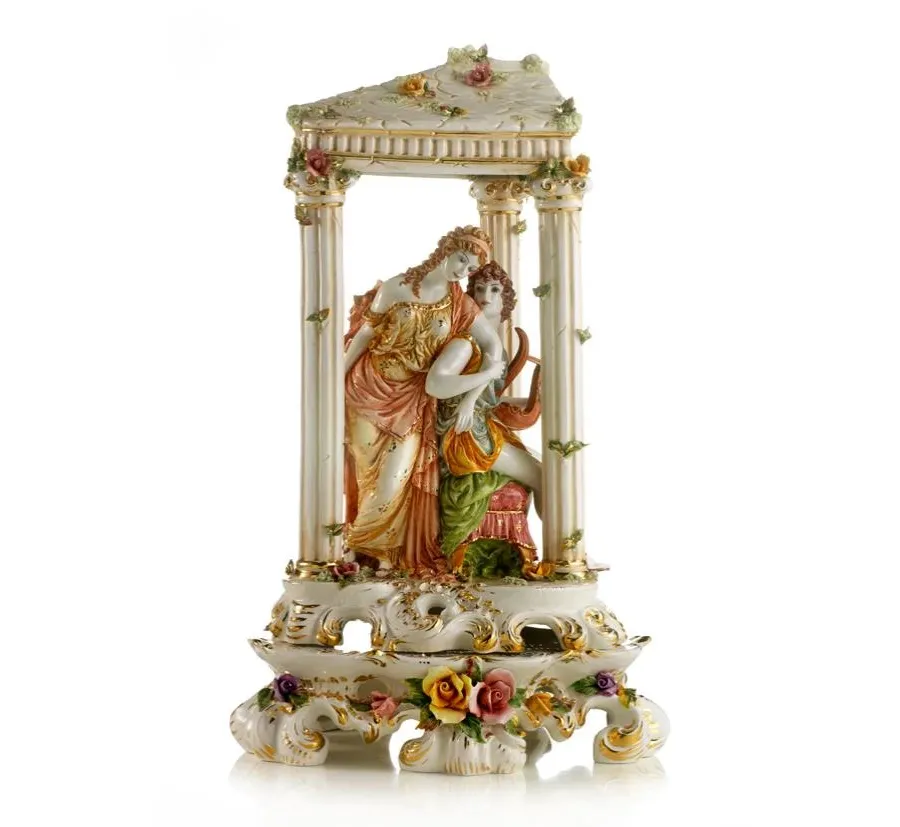 picture 1 Stylish ceramic figurine of two characters in the baroque style - Ceramiche ML