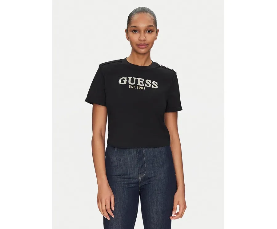 obrazek 1 Guess T-Shirt W5GI15 K8FQ4 Czarny Regular Fit