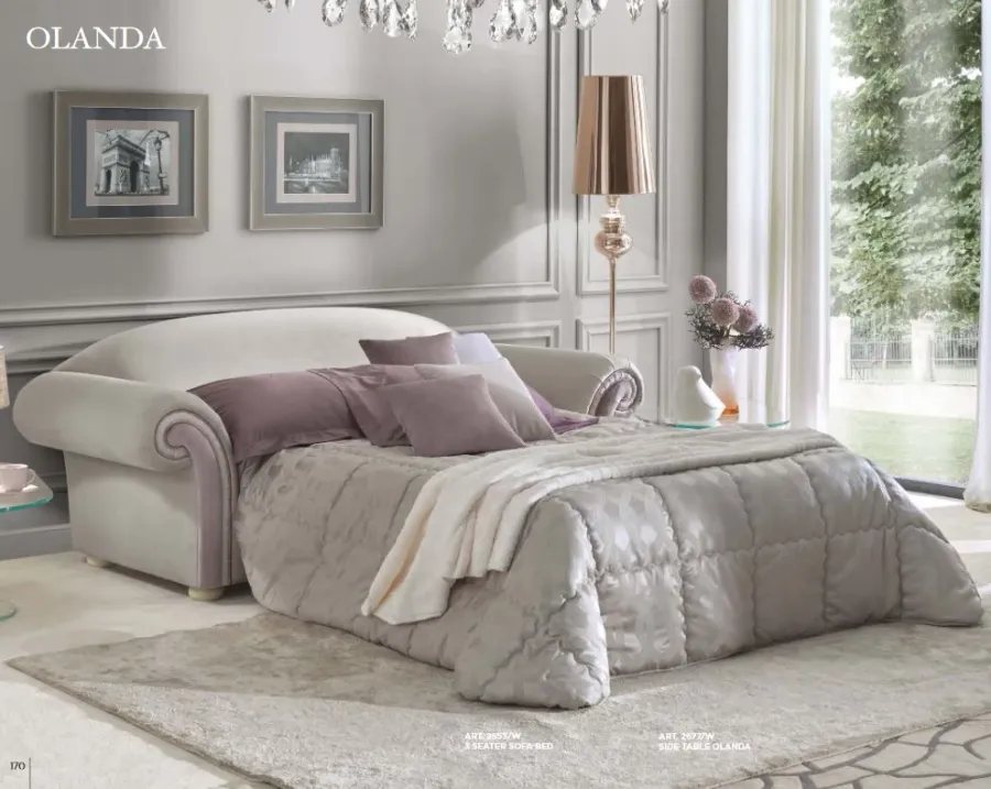 obrazek 2 Wygodna rozkładana sofa z oryginalnym stolikiem kawowym