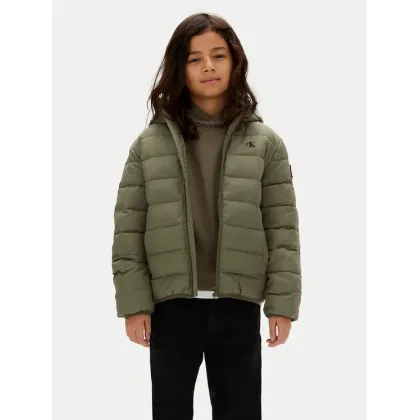 Zdjęcie Calvin Klein Jeans Kurtka zimowa Inst Logo IB0IB02174 M Zielony Regular Fit