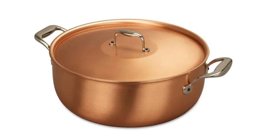 obrazek 3 Garnek do gulaszu z miedzi i stali nierdzewnej 32 cm