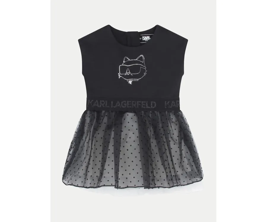 obrazek 1 Karl Lagerfeld Kids Sukienka elegancka Z30278 D Czarny Regular Fit