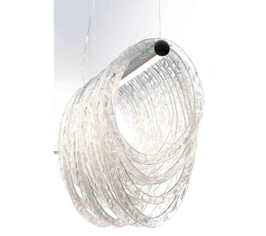 obrazek 2 Stylowa lampa sufitowa z owalami pulegoso ze szkła Murano - Il Paralume Marina