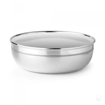 Picture Original round silver-plated bowl Camilla - Zaramella Argenti
