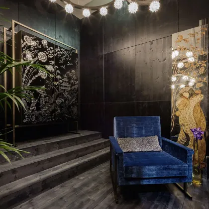 Zdjęcie Ciemnogranatowy fotel Transition TR70 Arte Veneziana