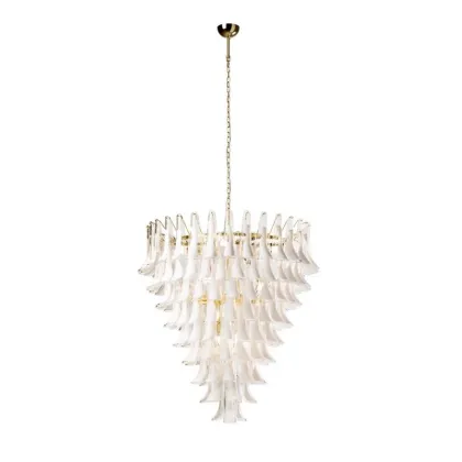 Zdjęcie Elegancki żyrandol z zawieszkami ze szkła Murano w stylu nowoczesnym – Il Paralume Marina