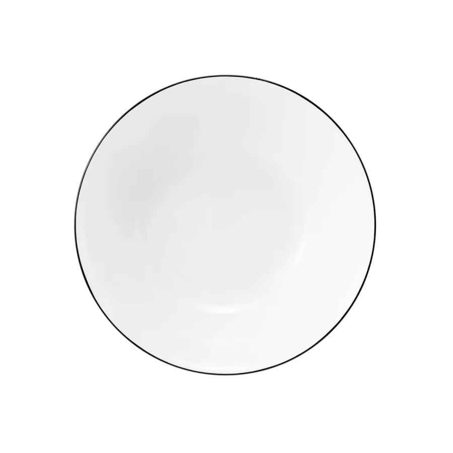 obrazek 2 Biała porcelanowa klasyczna mała miska zdobiona czarną obwódką – Tettau