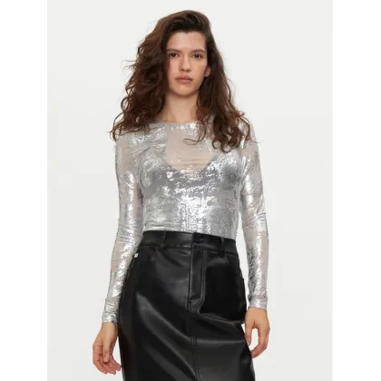 Zdjęcie Noisy May Bluzka Lucia 27032152 Srebrny Slim Fit