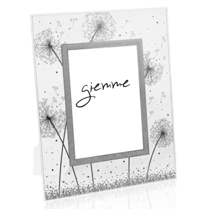 Picture Stylish photo frame 13x18 cm decorated with silver dandelions