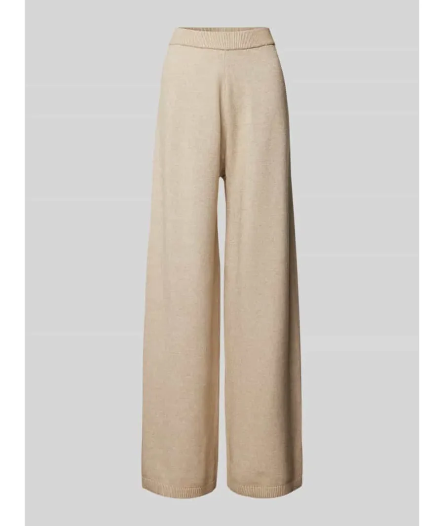 obrazek 1 Spodnie materiałowe z szeroką nogawką i elastycznym pasem