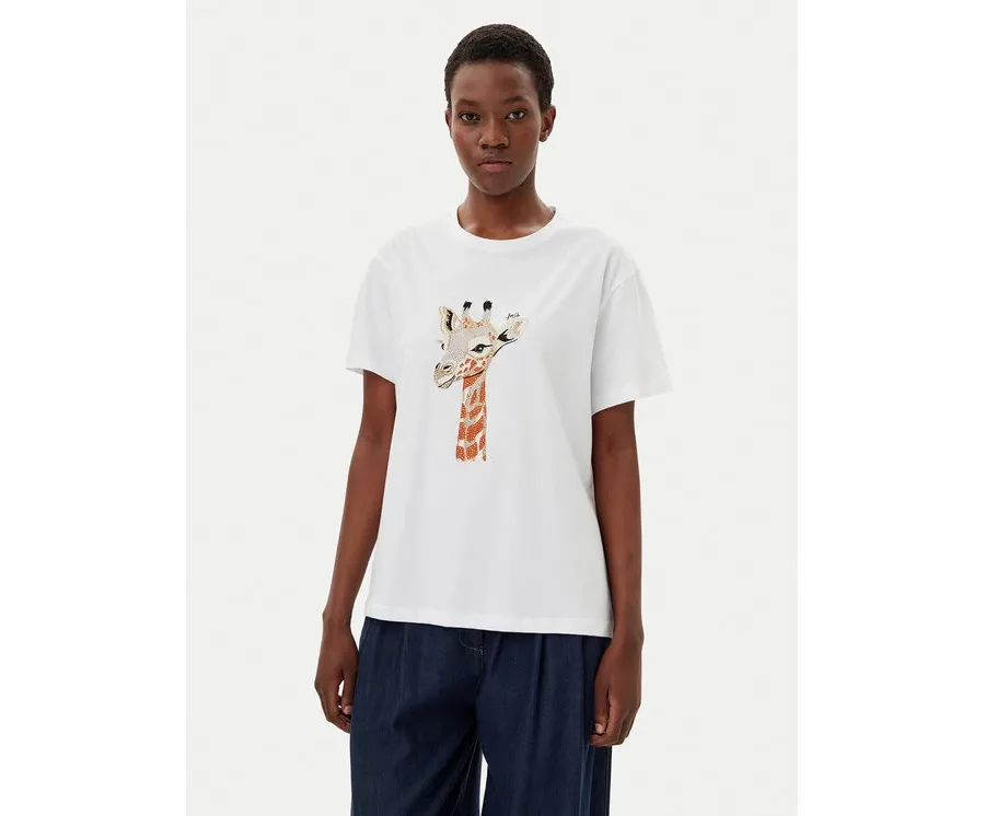 obrazek 1 Liu Jo T-Shirt WA5230 JS904 Biały Regular Fit