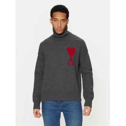 Zdjęcie AMI PARIS Golf BFUKS406.018 Szary Regular Fit