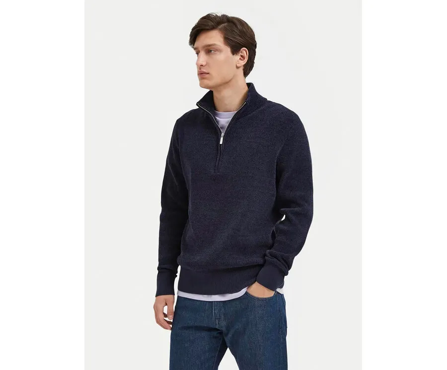 obrazek 1 Selected Homme Sweter Rodney 16087985 Granatowy Regular Fit