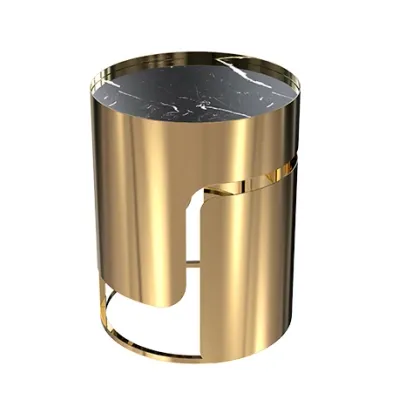 Picture A table made of polished brass and marble - Gold Castle