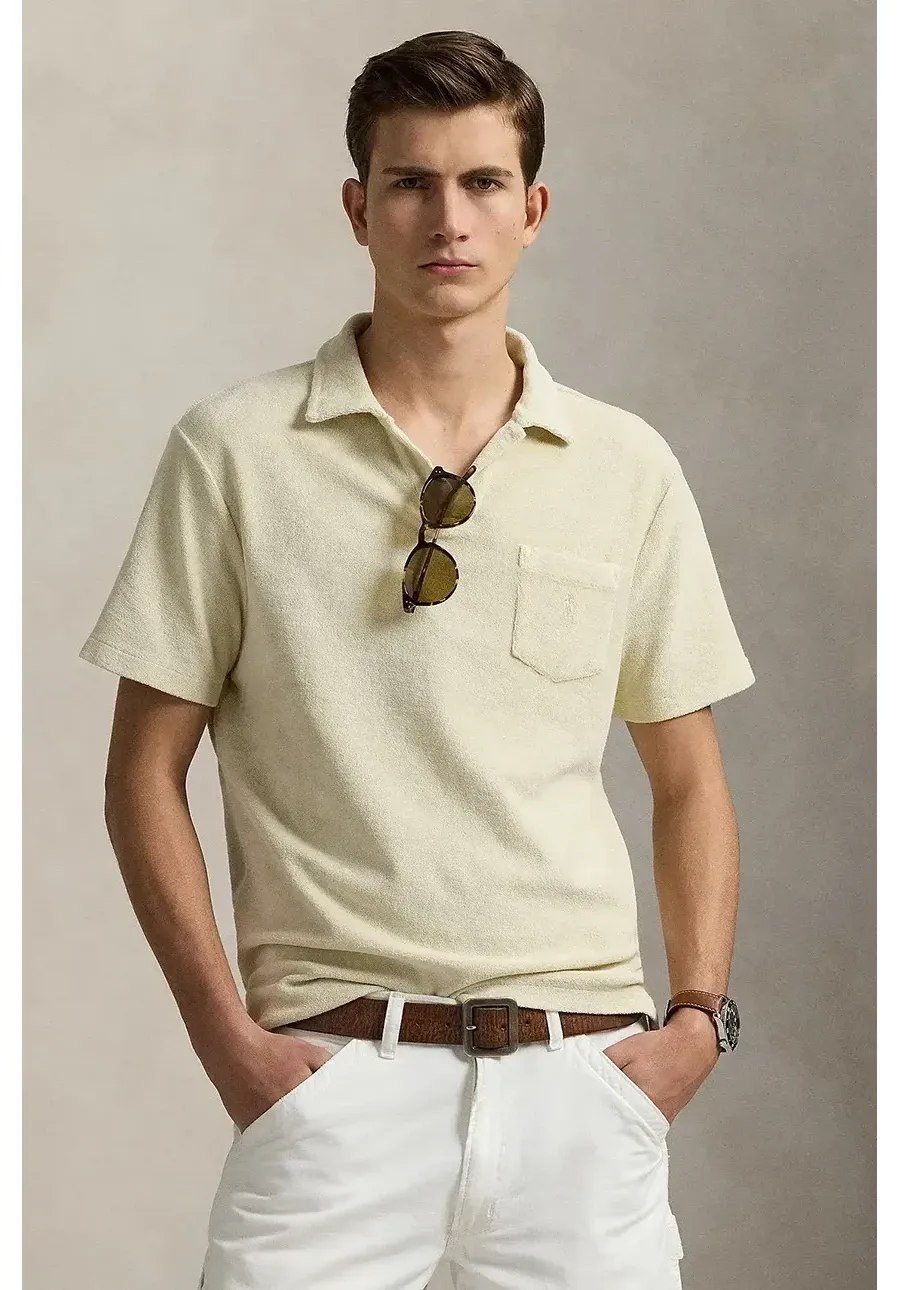 obrazek 1 Polo Ralph Lauren polo bawełniane Polo Shirt męska kolor beżowy gładki 710965382