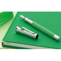 Picture Classic green fountain pen Guilloche Yozakura - Graf von Faber-Castell