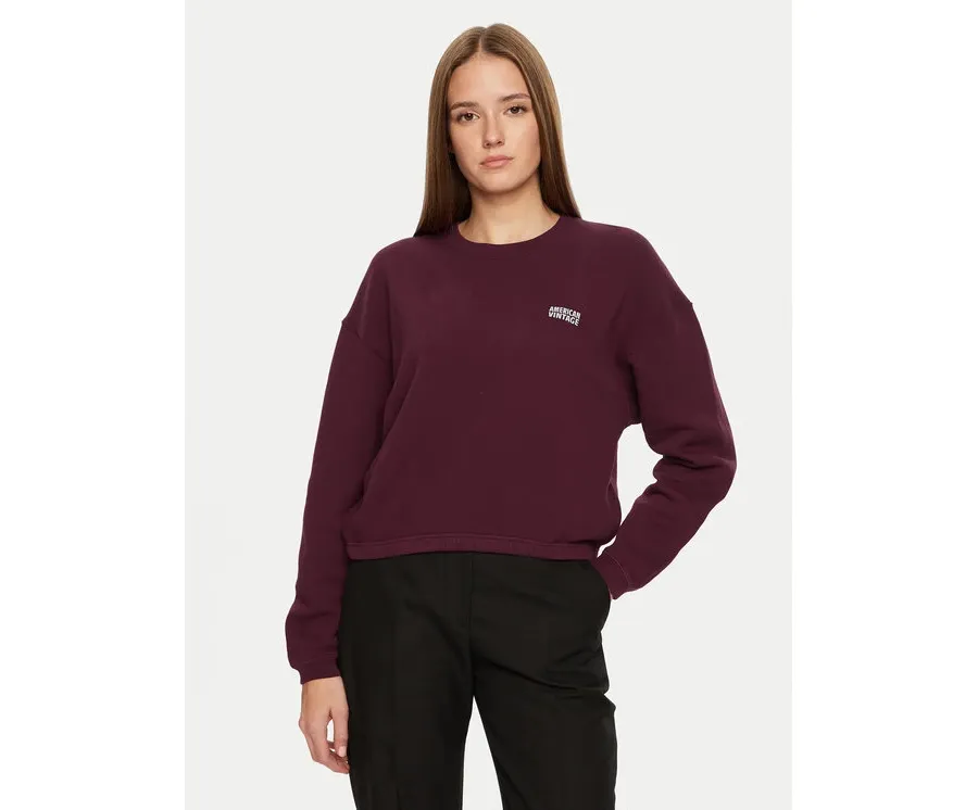 obrazek 1 American Vintage Bluza Izubird IZU03AH24 Bordowy Regular Fit