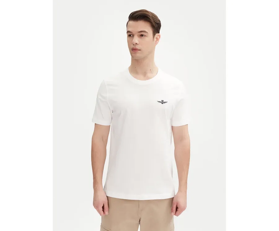 obrazek 1 Aeronautica Militare T-Shirt 251TS2376J592 Biały Regular Fit