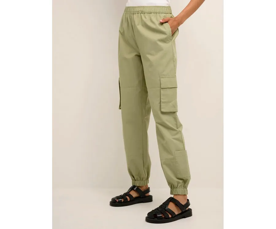 obrazek 1 Karen by Simonsen Spodnie materiałowe Henley 10104316 Zielony Baggy Fit