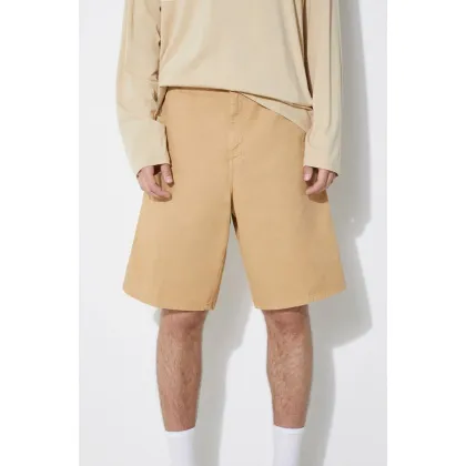 Zdjęcie Carhartt WIP szorty bawełniane Single Knee Short kolor beżowy I031504.1YHGD