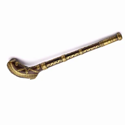 Zdjęcie Holenderski uchwyt na fajkę z końca XVIII wieku wykonany ręcznie z cennego drewna