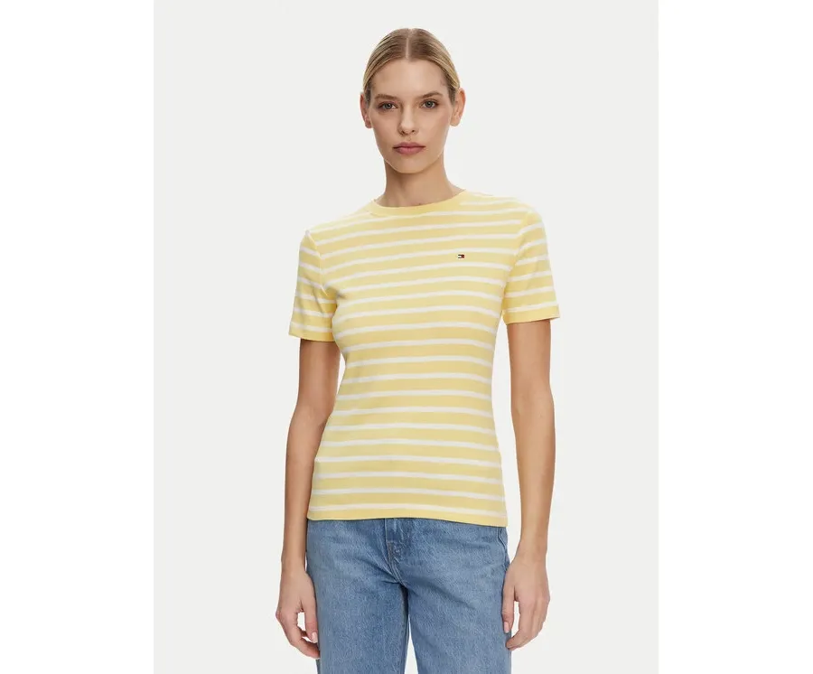 obrazek 1 Tommy Hilfiger T-Shirt New Cody WW0WW40587 Żółty Slim Fit