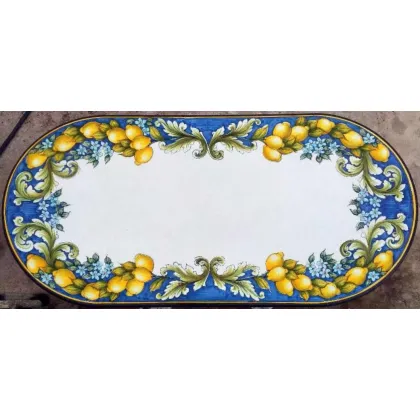 Zdjęcie Ekskluzywny blat z kamienia wulkanicznego zdobiony motywem cytryn - Ceramiche Valchida
