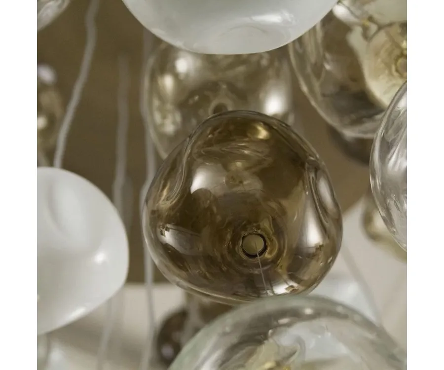 obrazek 4 Fantastyczna włoska szklana lampa sufitowa do salonu - szkło murano najwyższej jakości
