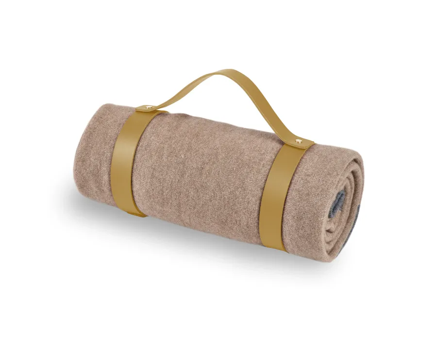 obrazek 2 Skórzany pas do koca w oryginalnym musztardowym kolorze