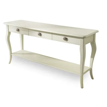 Zdjęcie Włoska drewniana stylowa konsola z szufladami do salonu