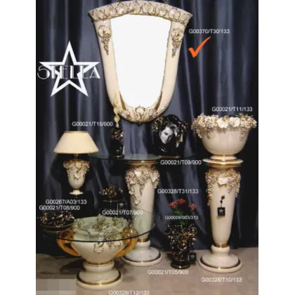 Picture Stylish Italian ceramic mirror with crystals