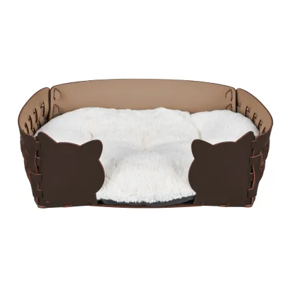 Zdjęcie Wyjątkowe legowisko dla kota 45x30xH15 cm w kolorze czekoladowym