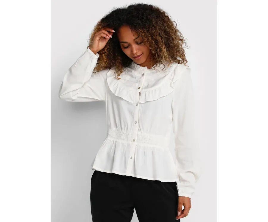 obrazek 1 Cream Bluzka Linta 10610669 Écru Slim Fit