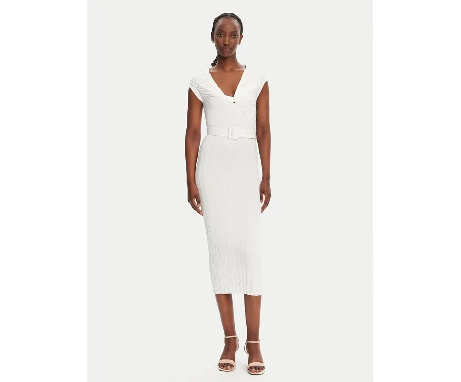 obrazek 1 Liu Jo Sukienka dzianinowa WA5365 MS55N Biały Slim Fit