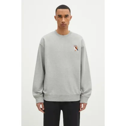Zdjęcie JW Anderson bluza bawełniana Puffin Embroidery Sweatshirt kolor szary z aplikacją JW0207.PG1632.945
