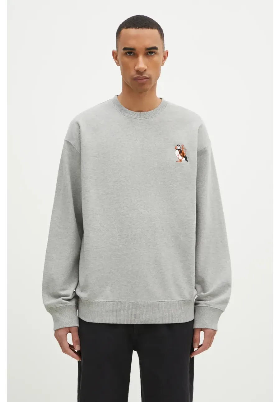 obrazek 1 JW Anderson bluza bawełniana Puffin Embroidery Sweatshirt kolor szary z aplikacją JW0207.PG1632.945