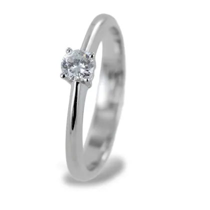 Zdjęcie Średni pierścionek Solitaire z diamentem 0,19 karata