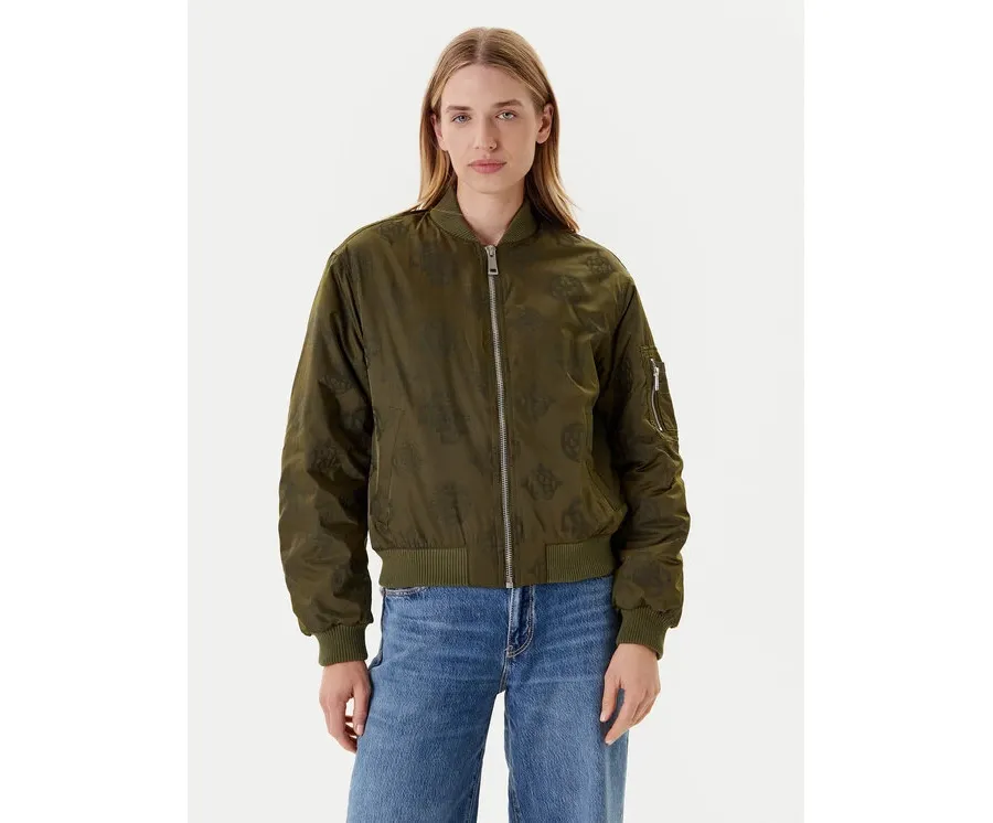 obrazek 1 Guess Kurtka bomber W5YL08 WHDK2 Khaki Regular Fit