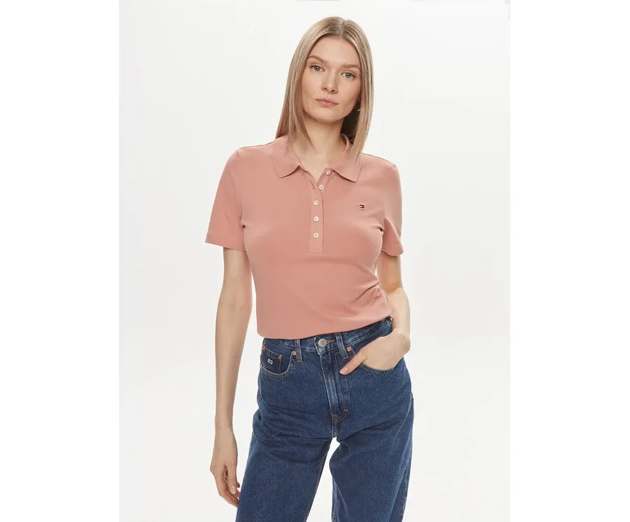 obrazek 1 Tommy Hilfiger Polo 1985 WW0WW37823 Różowy Slim Fit