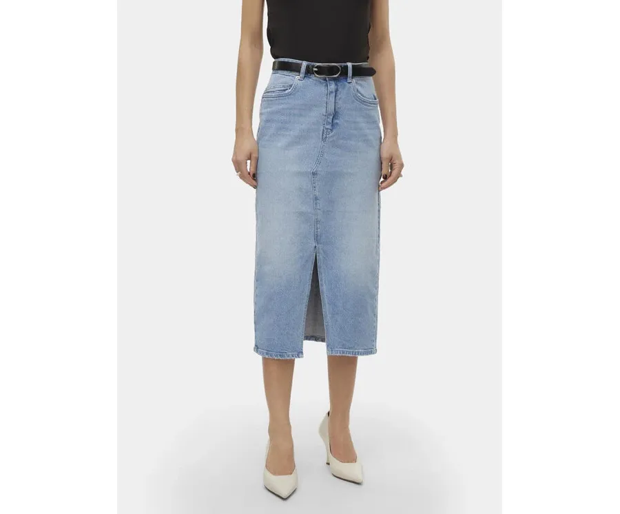 obrazek 1 Vero Moda Spódnica jeansowa Veri 10295731 Niebieski Regular Fit