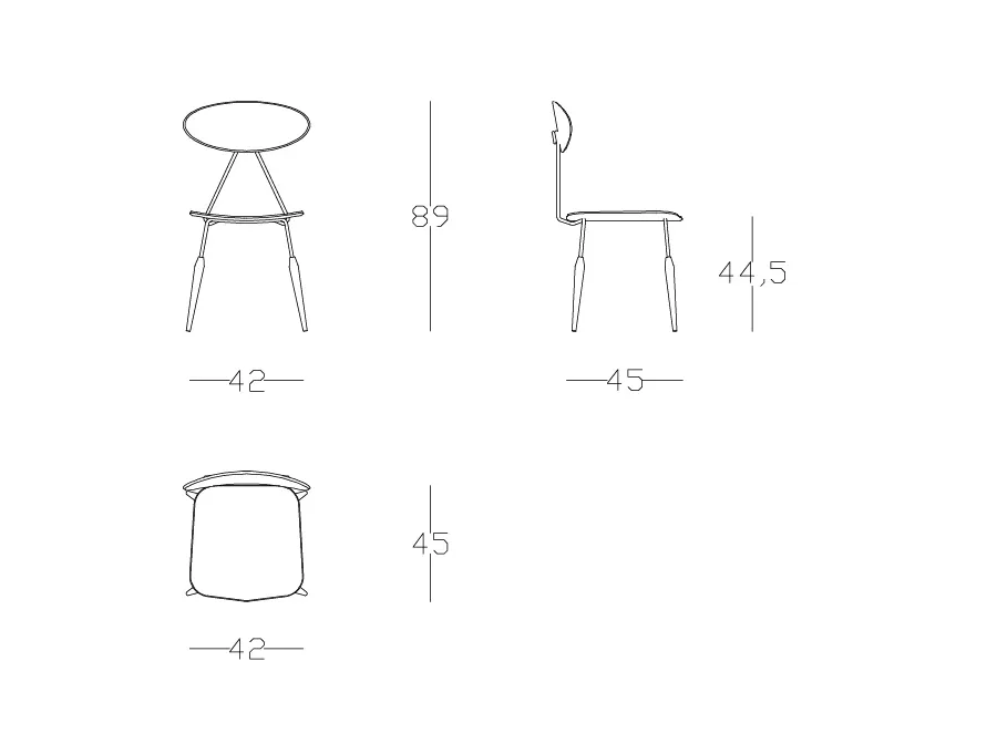 obrazek 4 Gustowne drewniane krzesło w stylu minimalistycznym