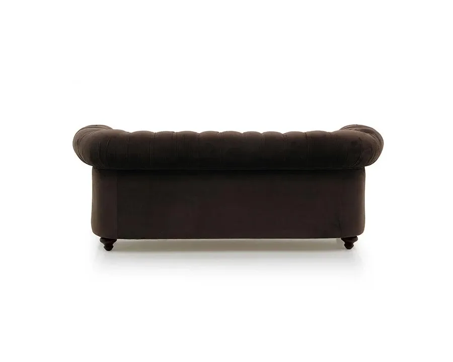 obrazek 3 Brązowa wygodna elegancka sofa w stylu Chesterfield - Sevensedie
