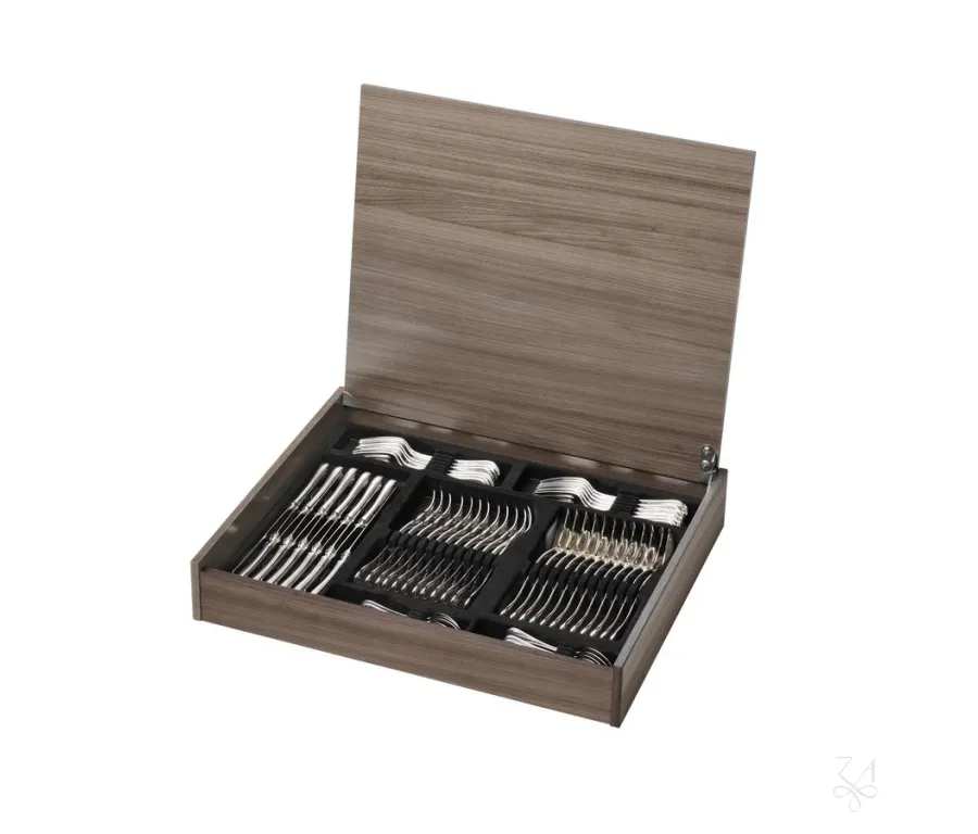 obrazek 2 Stylowy 36-elementowy komplet sztućców w skrzynce - Zaramella Argenti