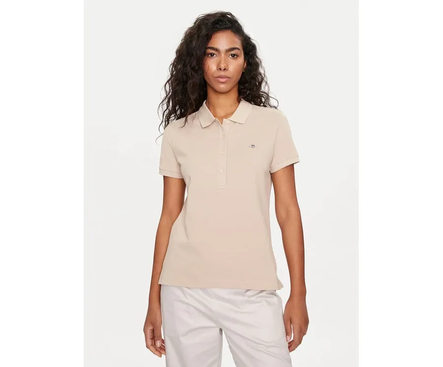 obrazek 1 Gant Polo Shield 4200870 Beżowy Slim Fit